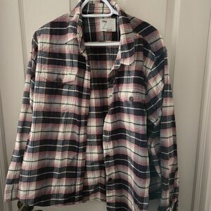 Tilly Pink And Blue Plaid Button-Up Shirt